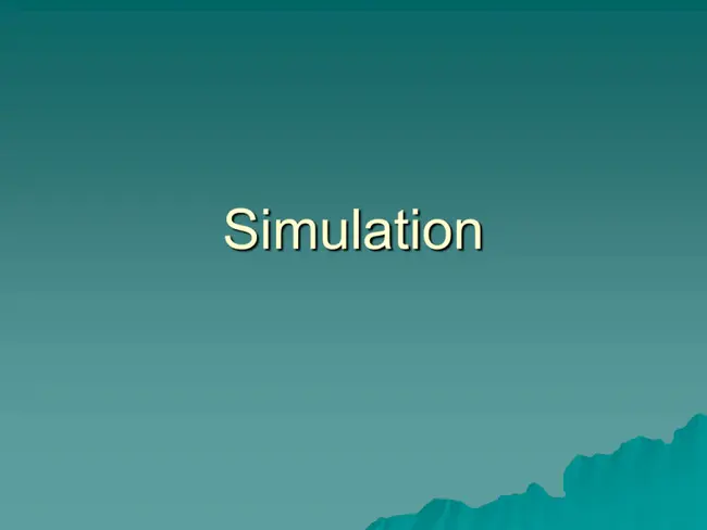 Simulate, Simulation : 模拟，模拟