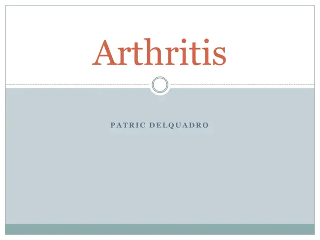 Progressive Chronic Polyarthritis : 进行性慢性多关节炎