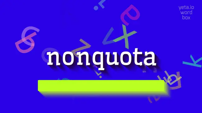 Nonquota : 非配额