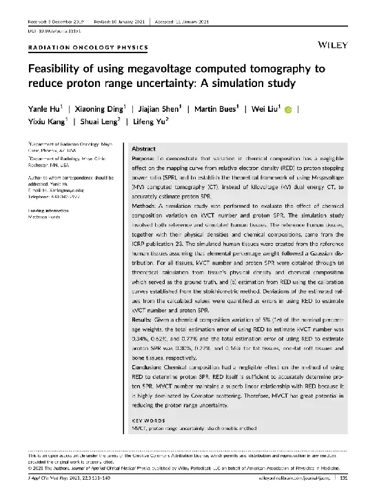 Mega-Voltage Computed Tomography : 高压计算机断层扫描