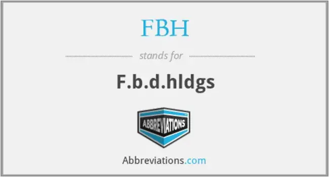 F.b.d.hldgs : F.B.D.控股公司