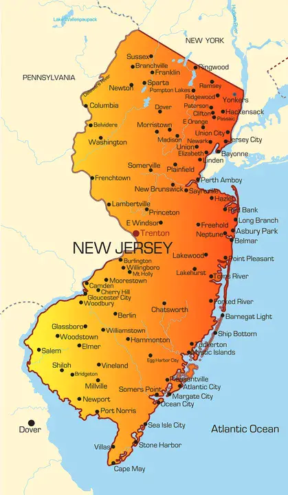 NJ : 新泽西州