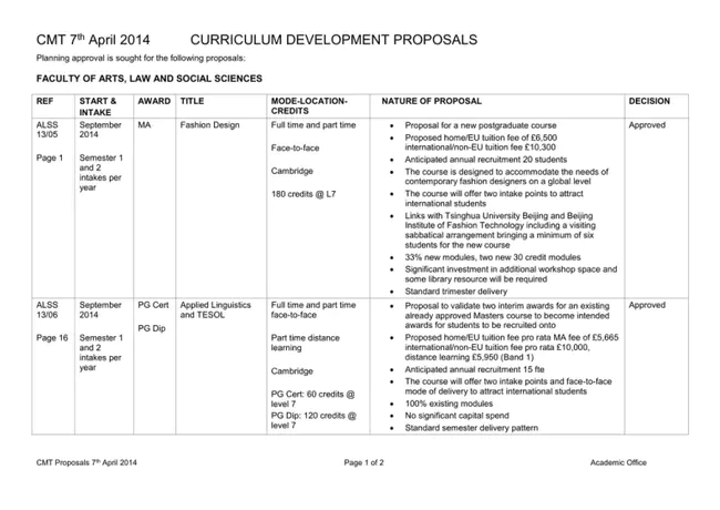 Developing A CUrriculuM : 制定课程