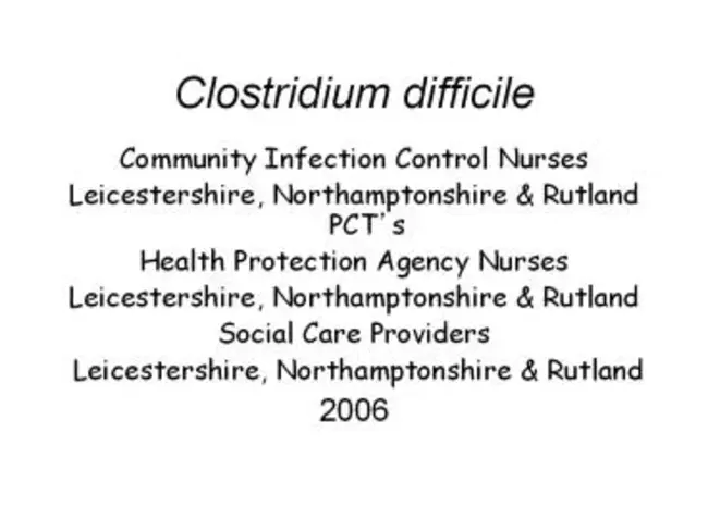 Clostridium difficile : 艰难梭菌