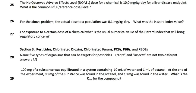 No-Observed-Adverse-Effects-Level : 没有观察到的不良影响水平