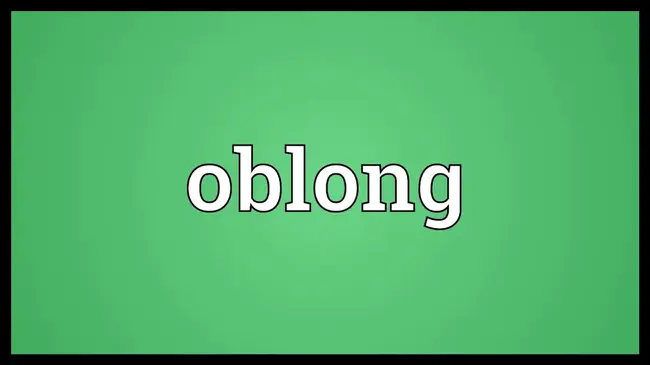 oblong : 长方形的