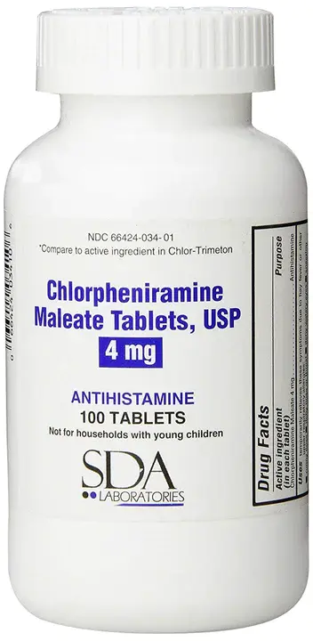 chlorpheniramine : 扑尔敏