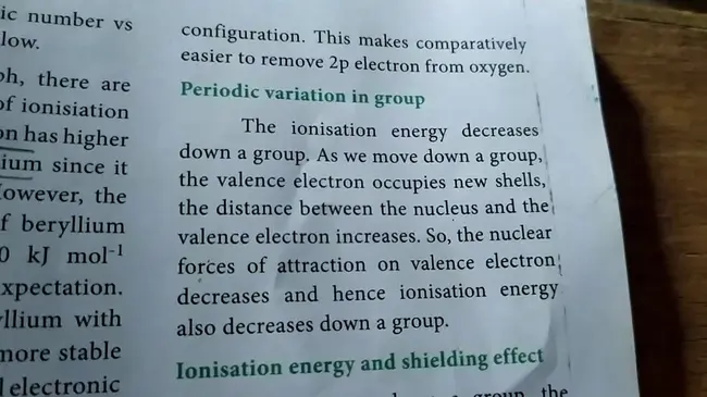 Ionisation Potential : 电离电位