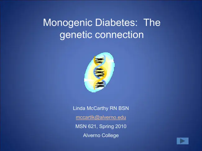 Maturity-Onset Diabetes : 成熟型糖尿病