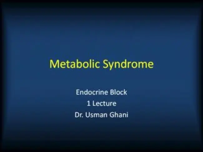 Metabolic Syndrome : 代谢综合征