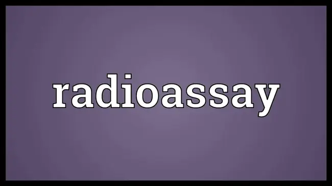 radioassay : 放射分析