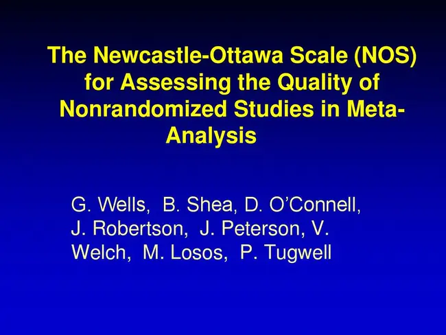 Newcastle-Ottawa Scale : 纽卡斯尔-渥太华量表