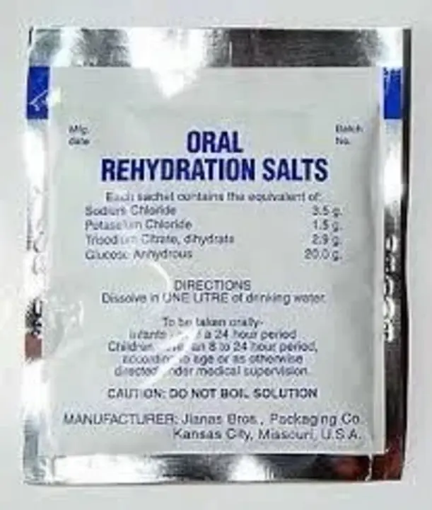 Oral Rehydration Salts : 口服补液盐