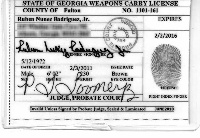 Georgia Weapons Carry License : 格鲁吉亚武器携带许可证