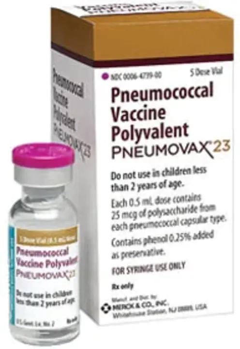 pneumococcal polysaccharides vaccine, 23-valent : 肺炎球菌多糖疫苗，23价