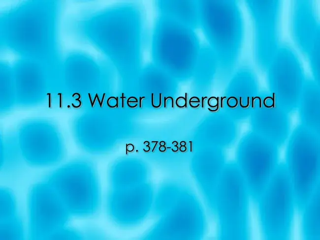 underground source(s) of drinking water : 地下饮用水源