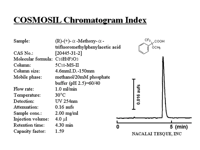 α-methoxy-α-trifluoromethylphenylacetic acid : α-甲氧基-α-三氟甲基苯乙酸