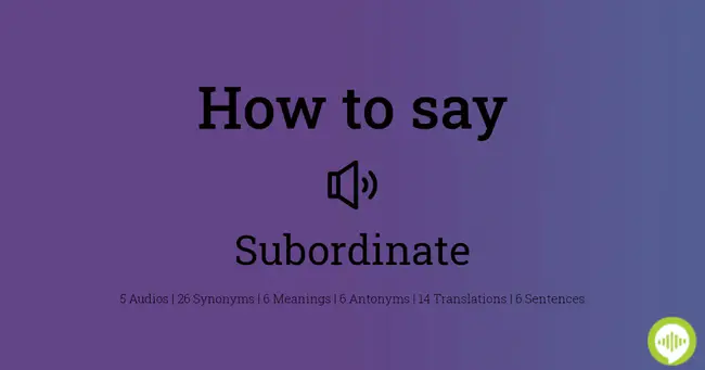 Subordinate Staff : 下属员工