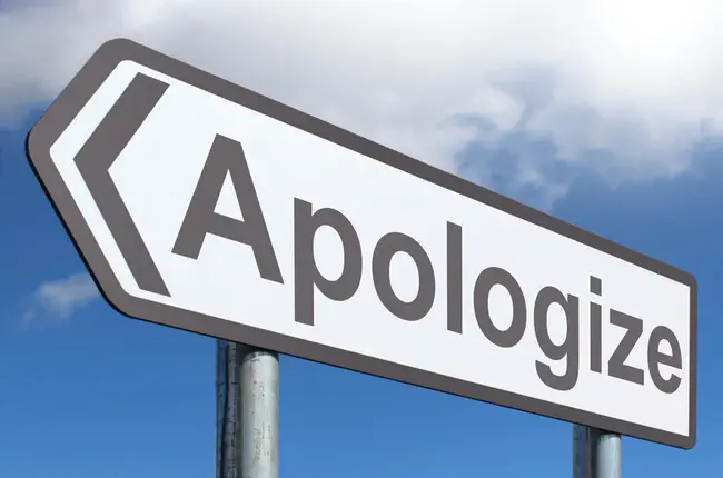 apologize : 道歉