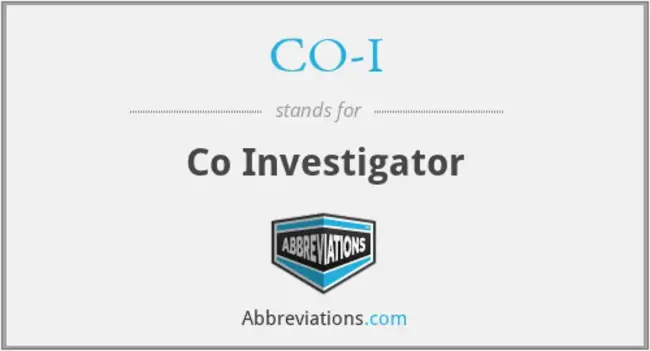 Co-Investigator : 共同研究员