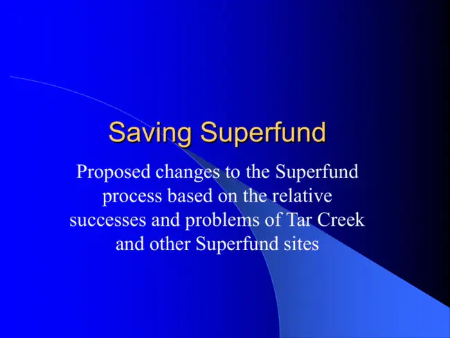 Superfund Research Program : 超级基金研究计划