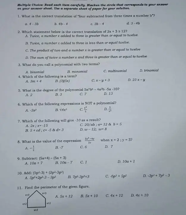 Parenthesis Exponents Multiply Divide Add Subtract : 圆括号指数乘除加减