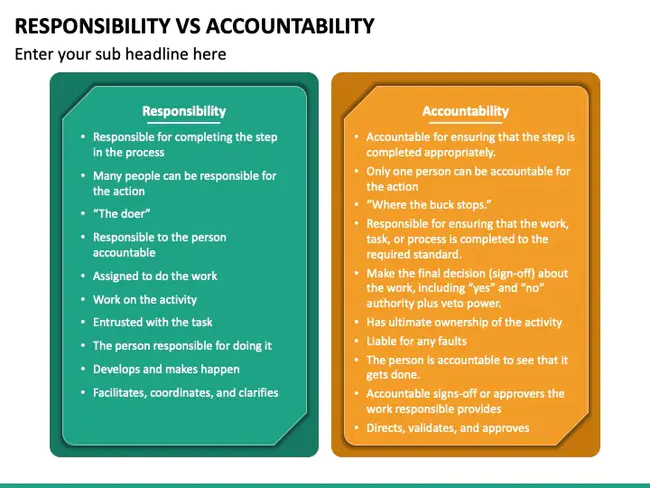 Responsibility Accountability Support and Information : 责任问责制支持和信息