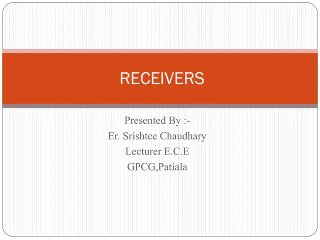 receiver operating characteristicsГ : 接收器工作特性