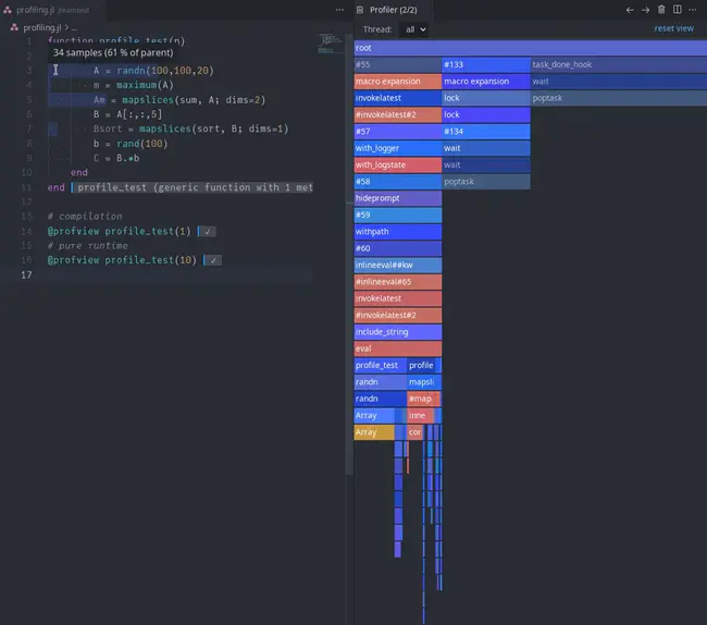 Profiler binary output : 探查器二进制输出