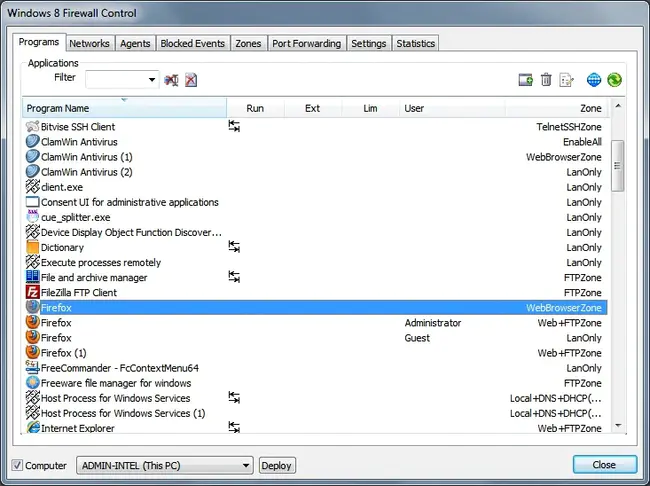 Advanced Firewall Manager : 高级防火墙管理器