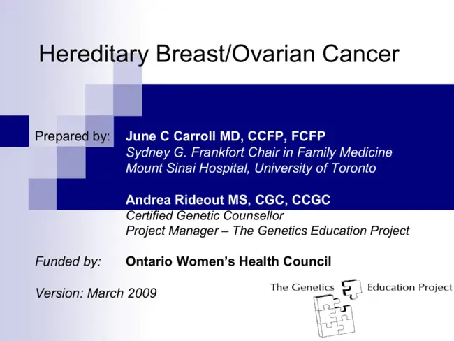 Hereditary breast–ovarian cancer : 遗传性乳腺-卵巢癌