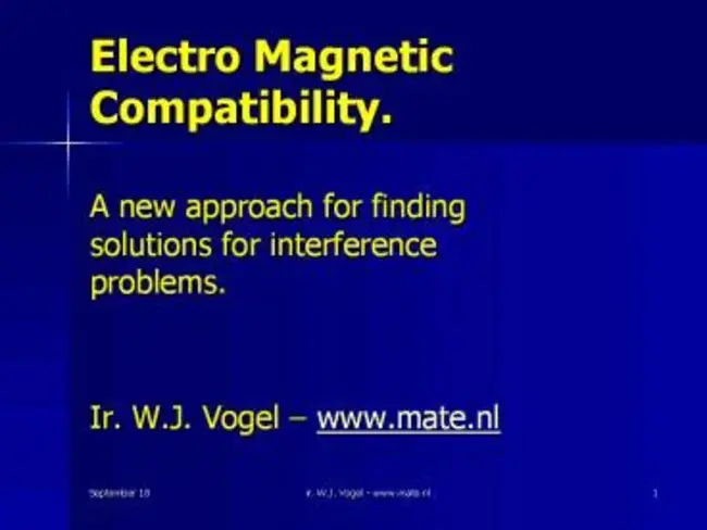 Electro Magnetic Compatibility : 电磁兼容性