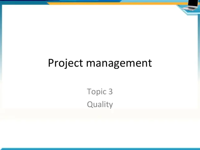 Quality Management and Improvement Program : 质量管理和改进计划