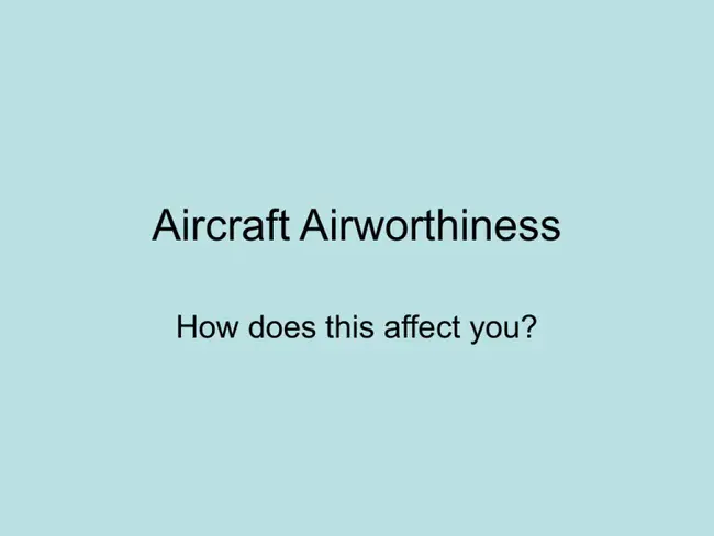 Airworthiness Representative : 适航代表