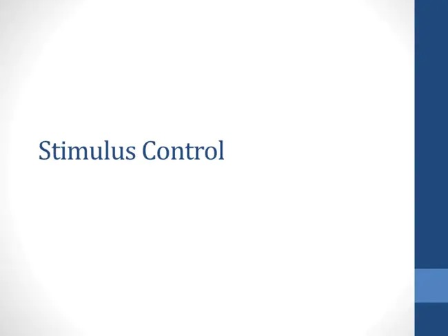 Stimulus Control Language : 刺激控制语言