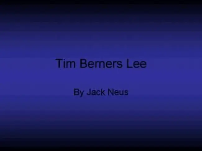 Tim Berners Lee : 蒂姆·伯纳斯·李