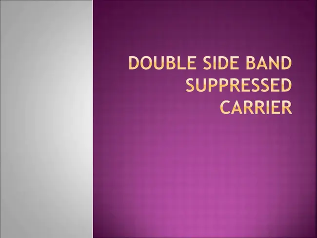 Single-Sideband Suppressed Carrier : 单边带抑制载波