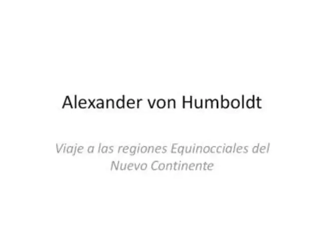 Alexander von Humboldt : 亚历山大·冯·洪堡
