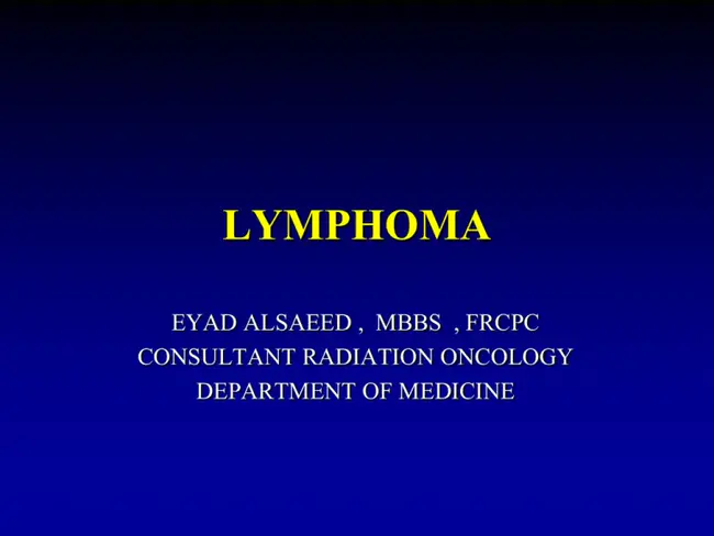 Indolent Non Hodgkin Lymphoma : 惰性非霍奇金淋巴瘤