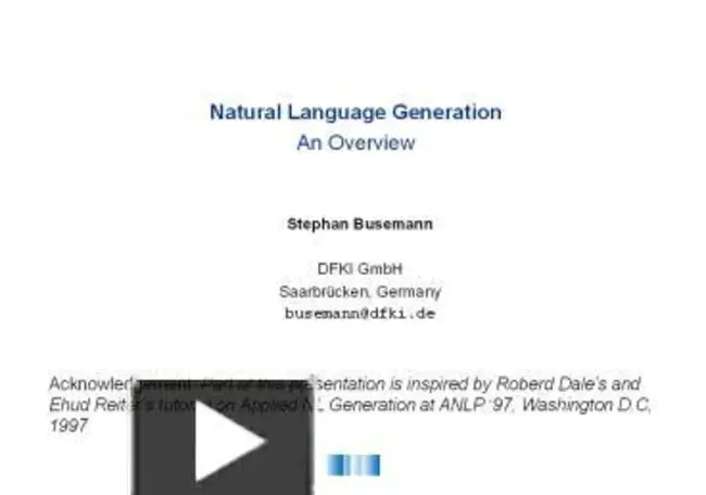 Natural Language : 自然语言