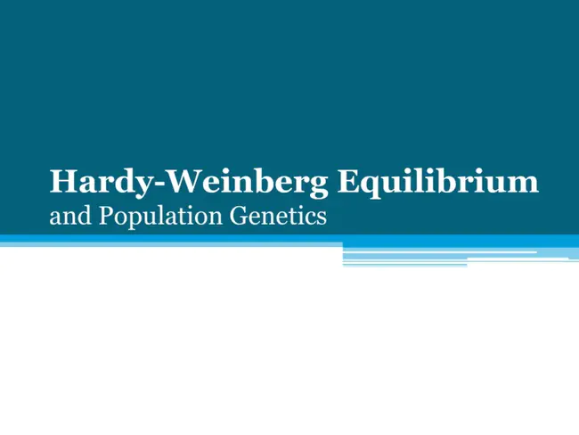 Hardy-Weinberg equilibrium : 哈迪-温伯格平衡