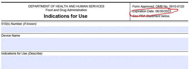 FDA form for notice of inspection : FDA检验通知单