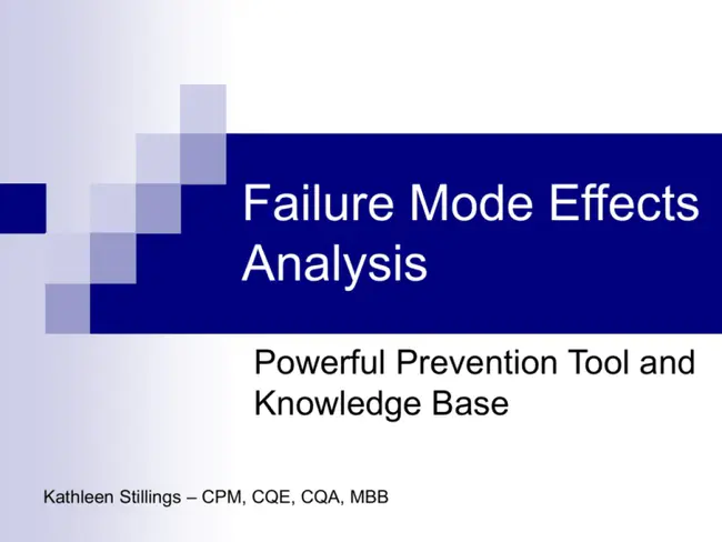 Failure Mode Effects and Diagnostic Analysis : 故障模式影响和诊断分析