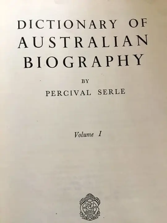 Australian Dictionary of Biography : 澳大利亚传记词典