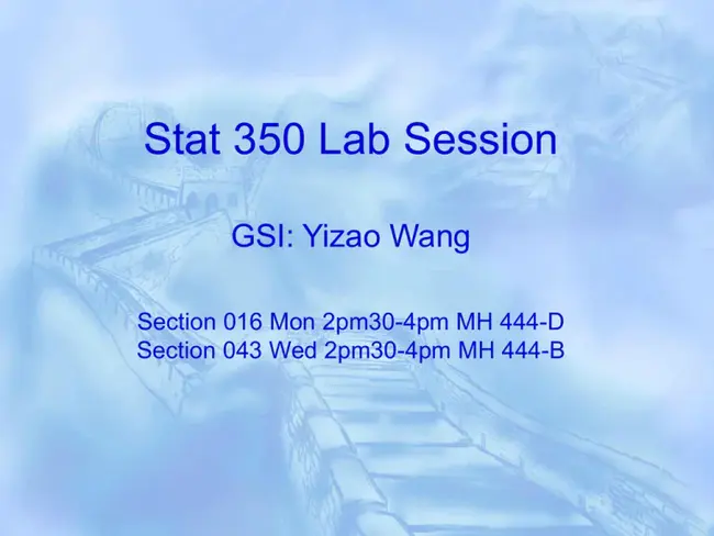 Laboratory for Research in Statistics and Probability : 统计学和概率研究实验室