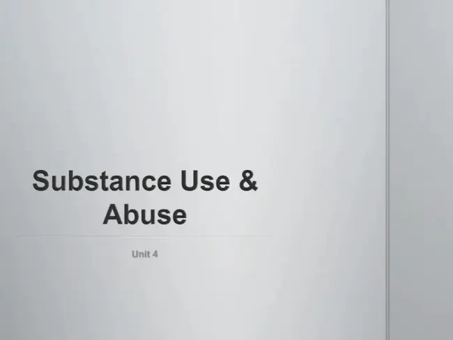 Substance Abuse Prevention and Control : 预防和控制药物滥用